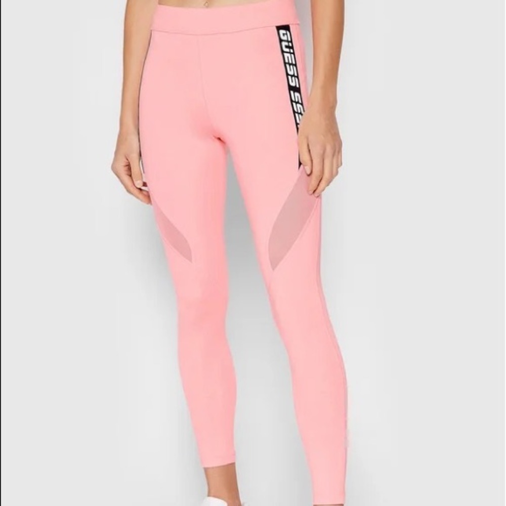 New GUESS Angelica Pink Slim Fit Leggings SZ M